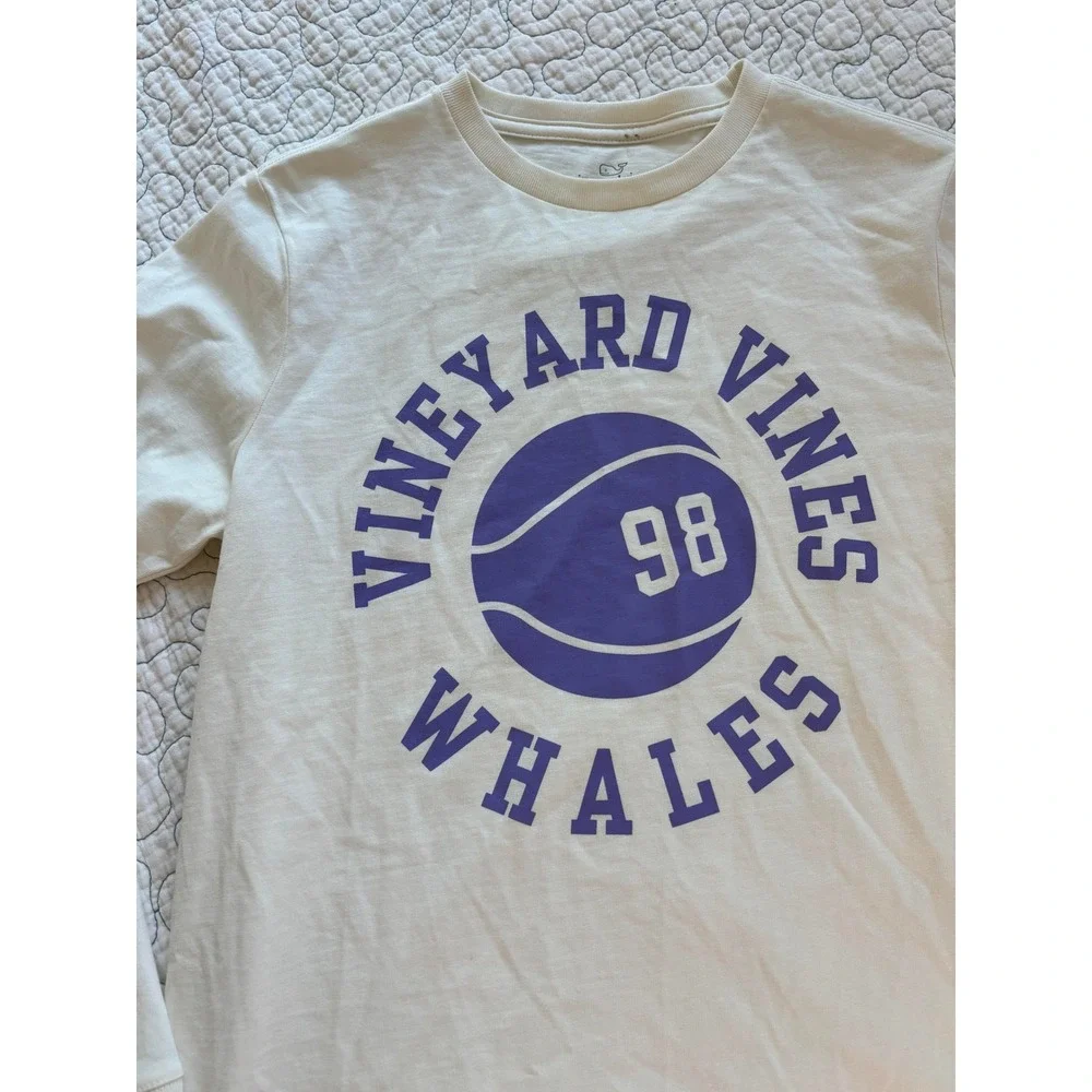 Vineyard Vines Girls Basketball Long Sleeve Graphic Tee Size Medium, NWOT